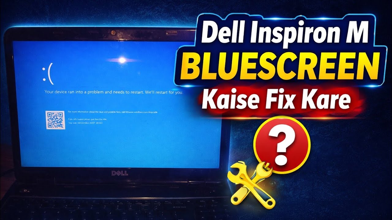 Dell Inspiron me System Crash | Blue Screen| BSOD Problem ka Full Solution (Step by Step)