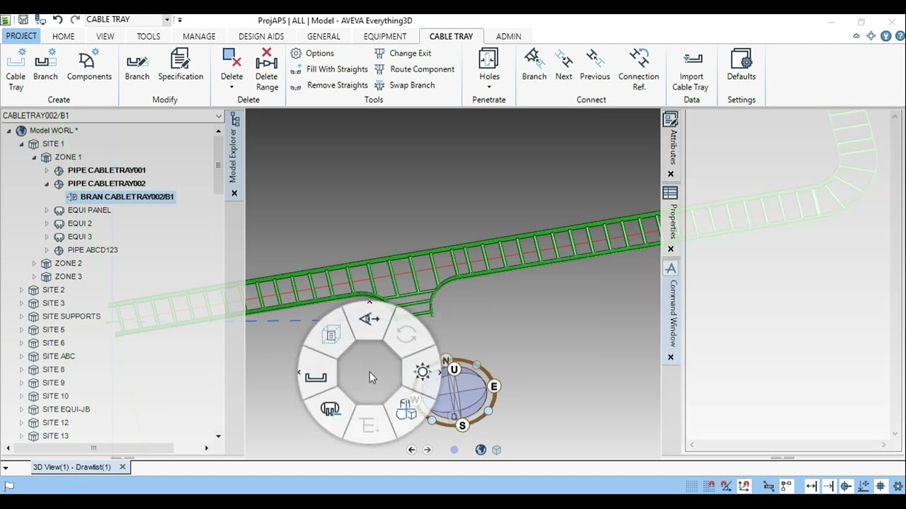 E3d- Cable Tray Modelling