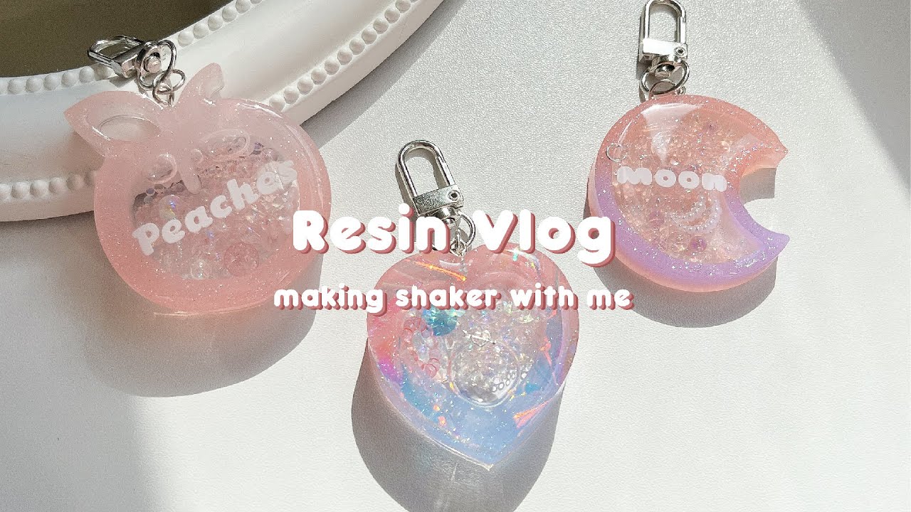 watch me resin ♡‧₊˚ | 레진아트 | resin vlog‎ 🍑 | 滴膠吊飾