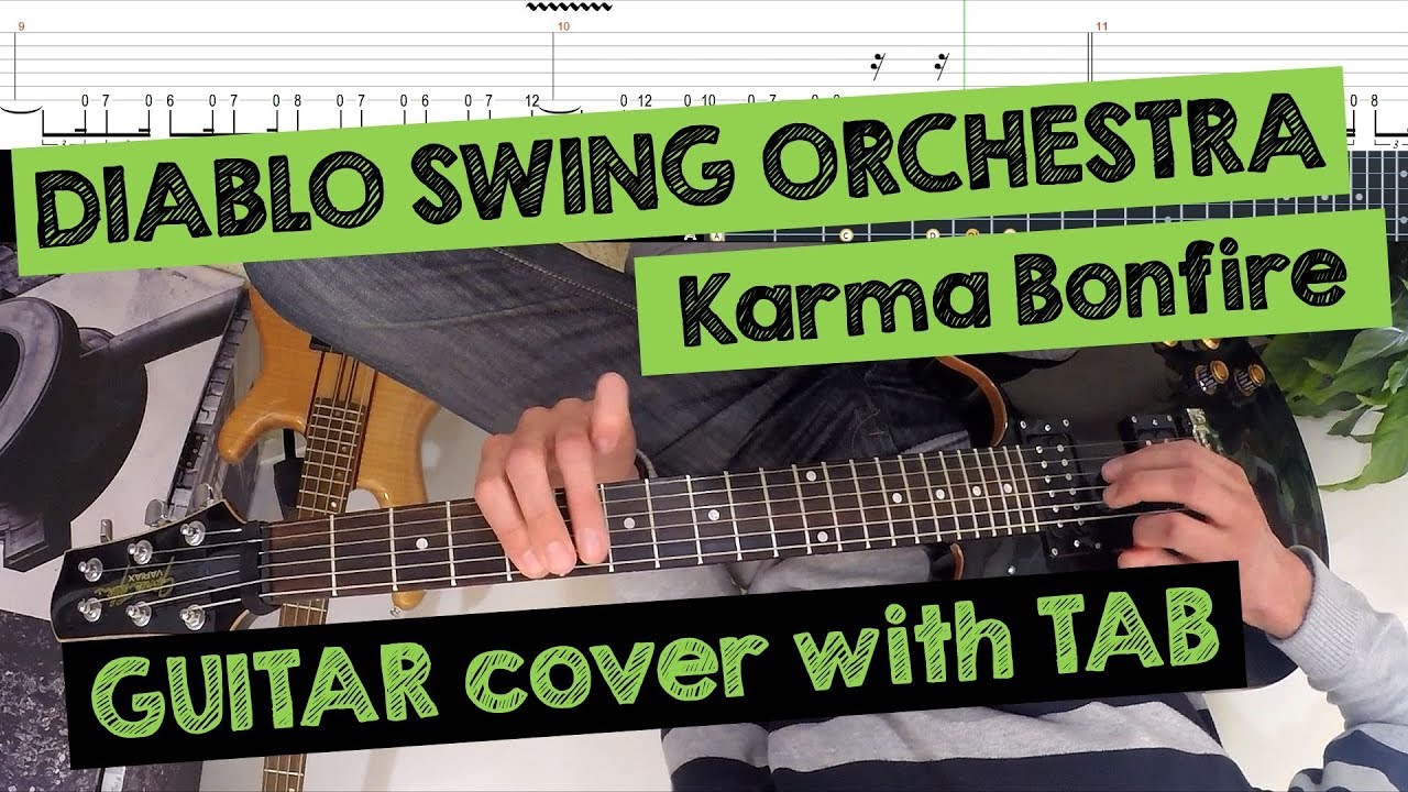 🎸 DIABLO SWING ORCHESTRA - Karma Bonfire (FPV/POV GUITAR COVER with TAB)