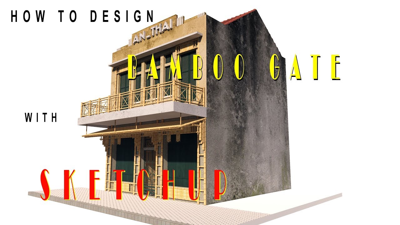 HAYdiy| Bamboo Gate natural How to design with sketchup