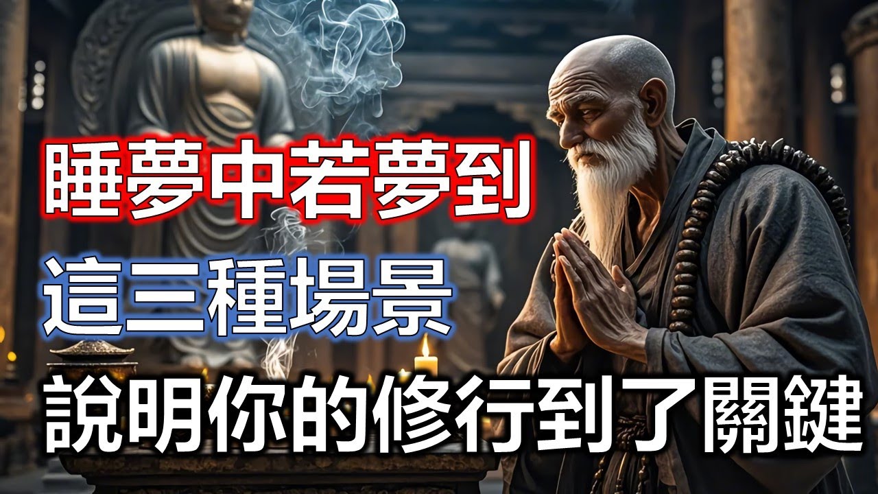 睡夢中若夢到這三種場景，說明你的修行到了關鍵，地藏王菩薩開式#佛學#智慧#因果