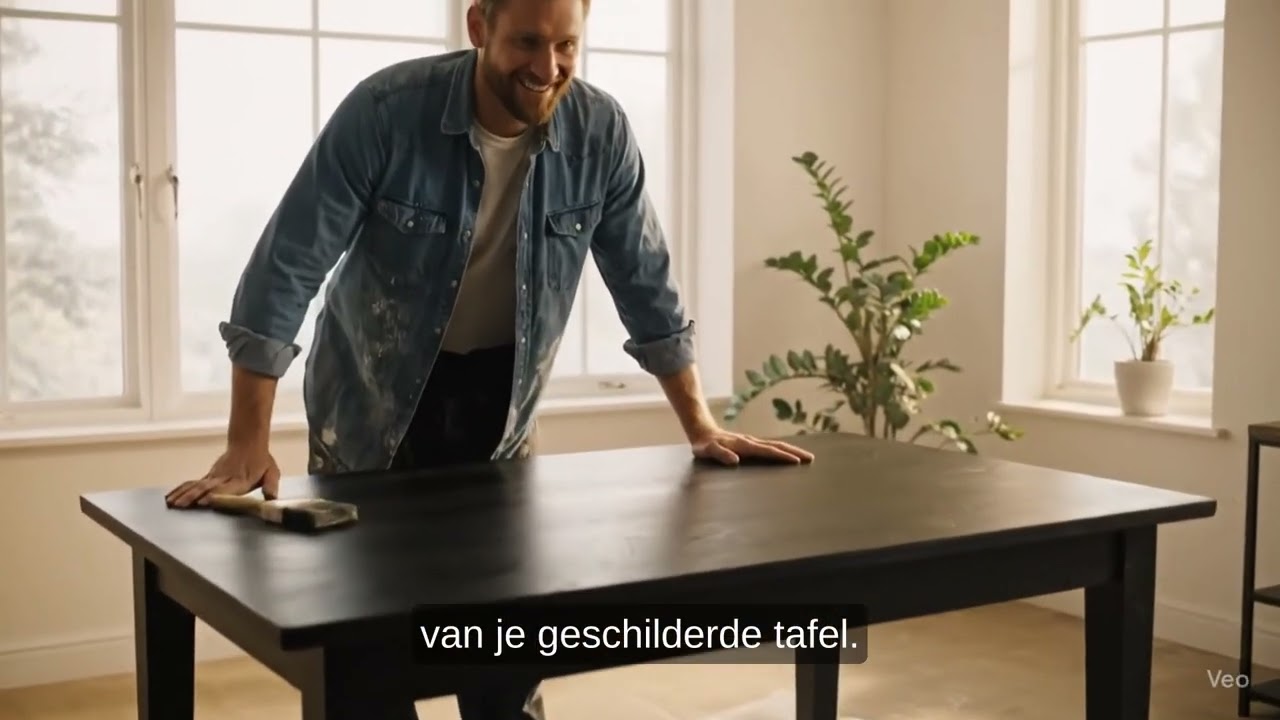 Een tafel zwart verven doe je zo!