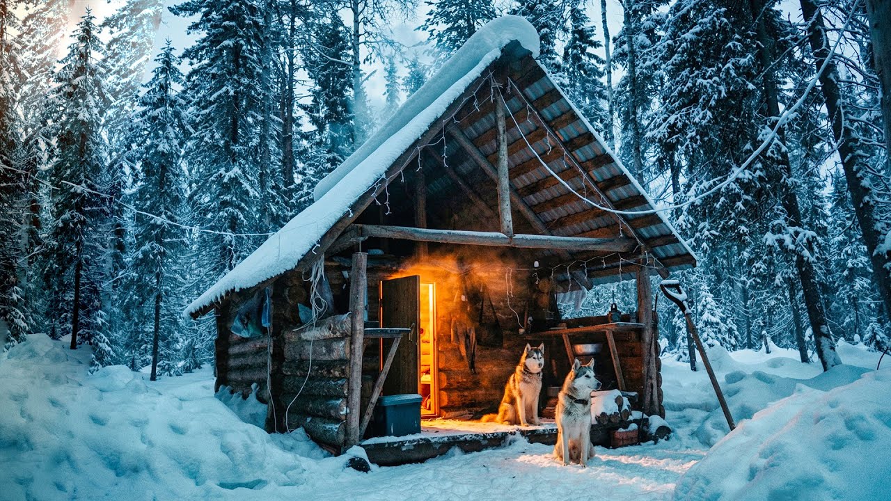 Off-Grid Winter Escape: Solo Cabin Living in Deep Snow