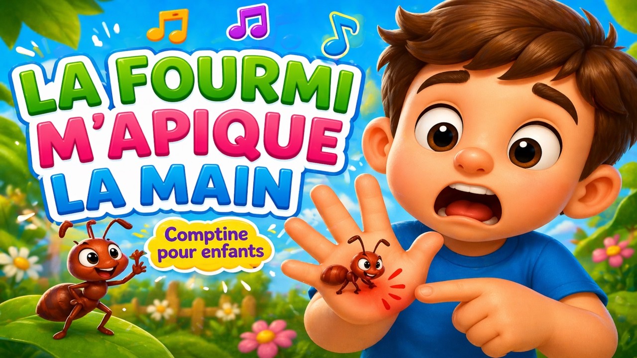 🐜 La fourmi m’a piqué la main – Comptine bébé amusante