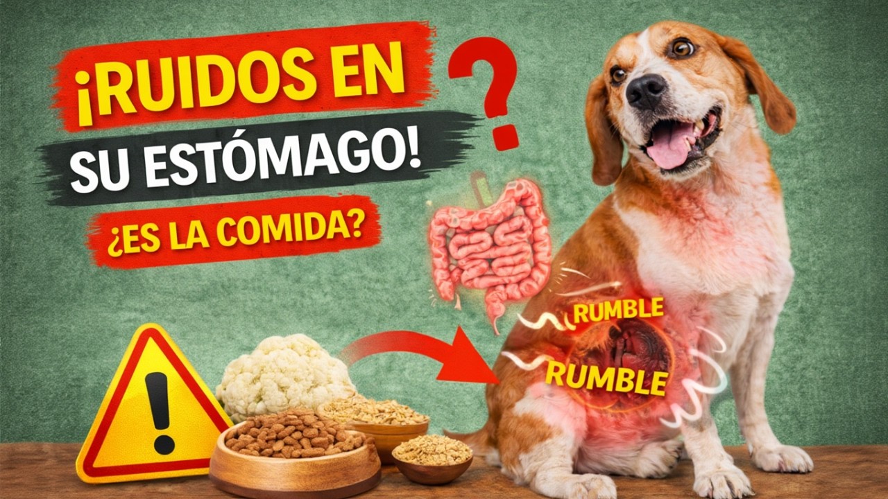 Mi perro hace ruidos estomacales: causas alimentarias