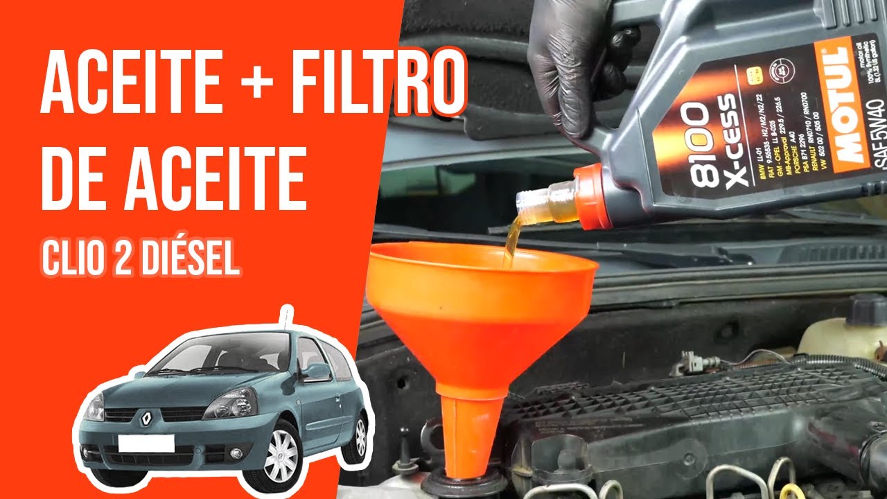 Cambio de aceite y de filtro de aceite Clio 2 1.5 dCi 🛢