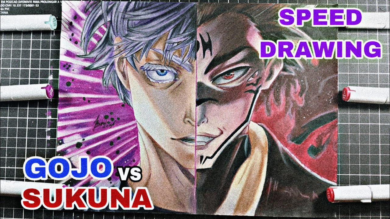 Speed drawing - gojo vs sukuna 