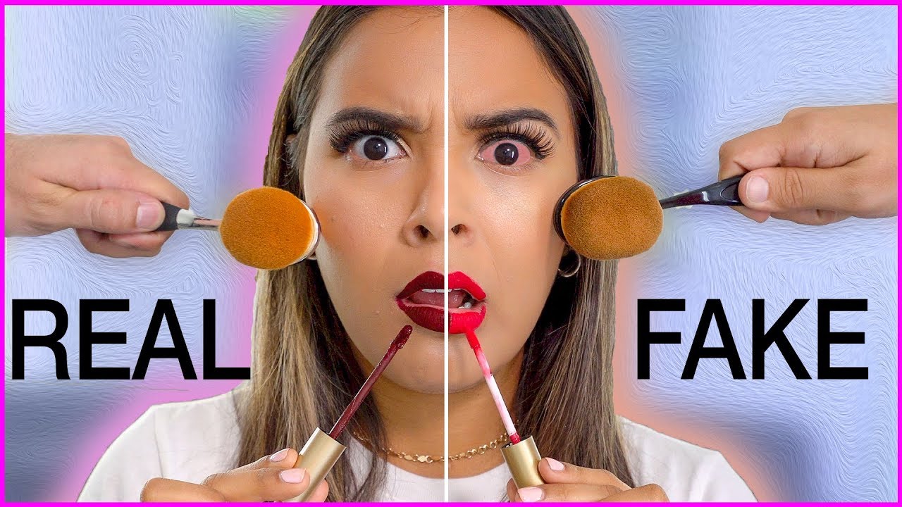 Beauty Busters: Poop or Woop? FULL FACE OF FAKE vs. REAL MAKEUP Natalies Outlet