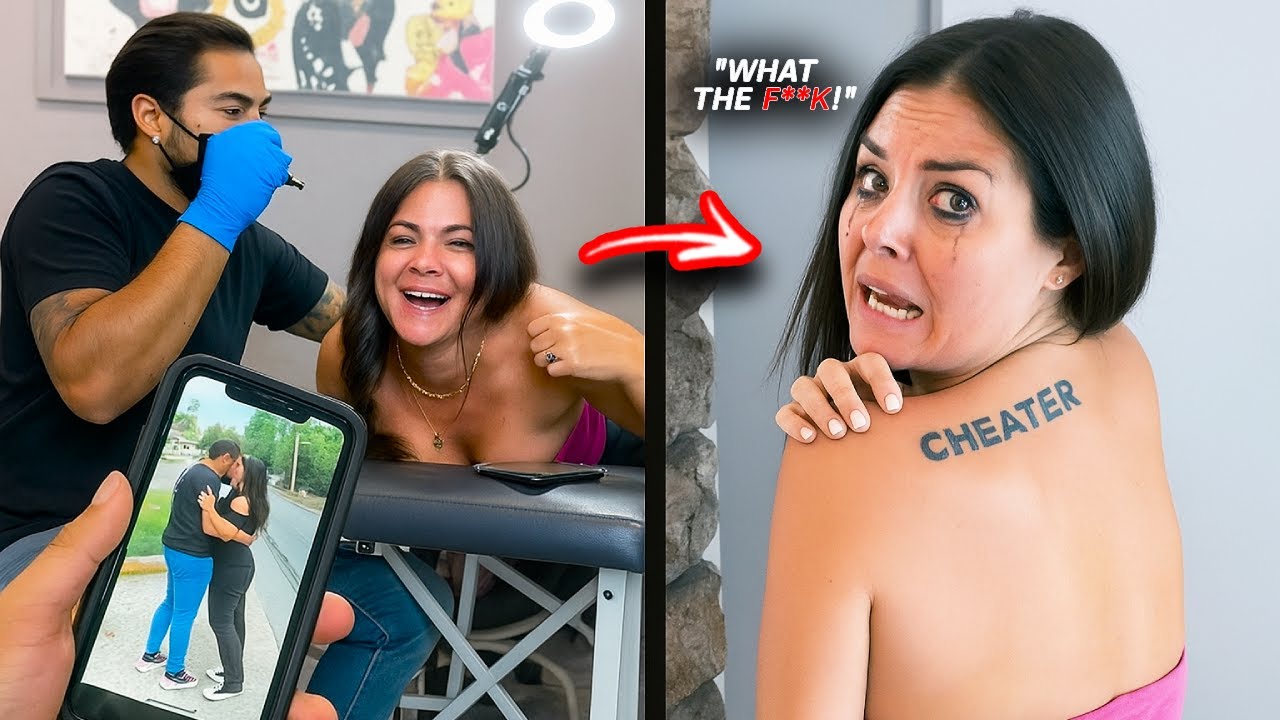 CHEATING GF Thought She Was Getting His Name Tattooed… Instant KARMA