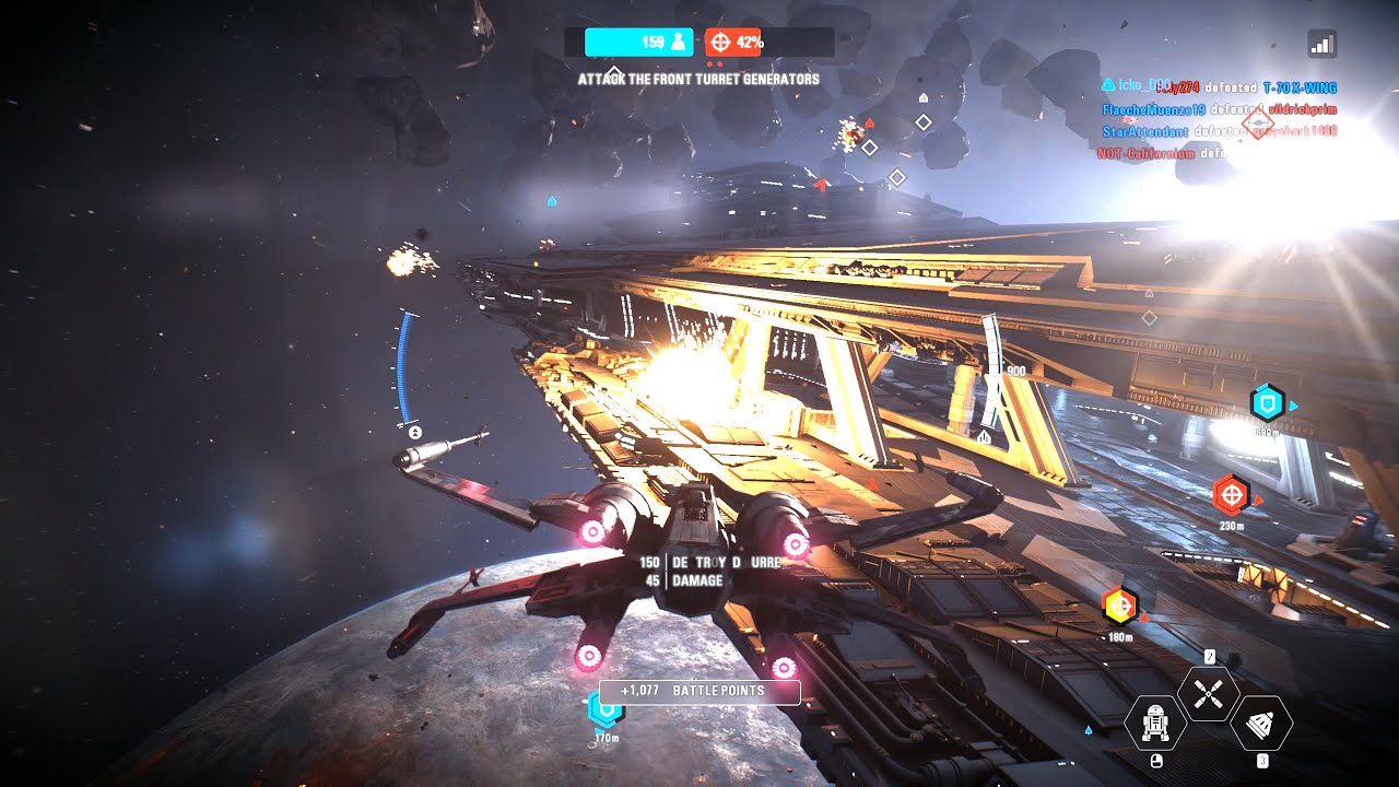 Starfighter Assault Gameplay - Unknown Regions (Resistance) Star Wars Battlefront II