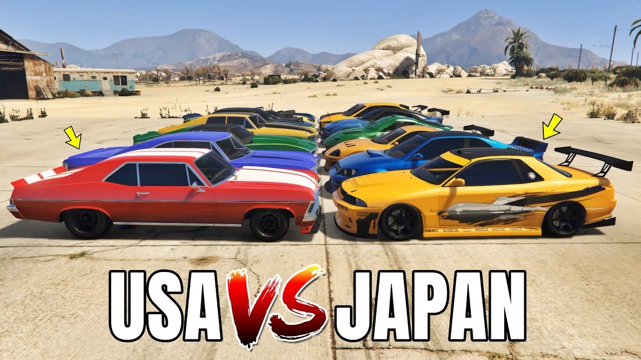GTA 5 ONLINE - USA VS JAPAN (WHICH IS FASTEST?)