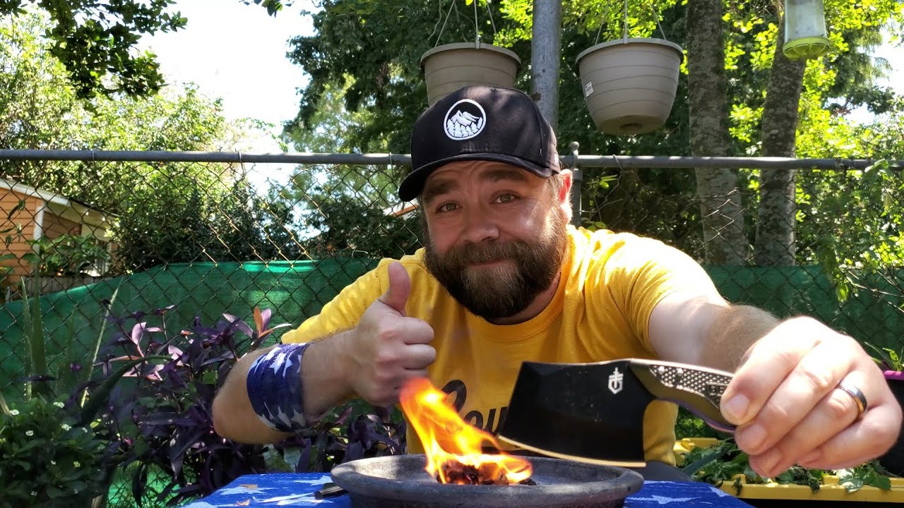 Gerber Tri-Tip.  Outdoor kitchen cleaver fixed blade knife.