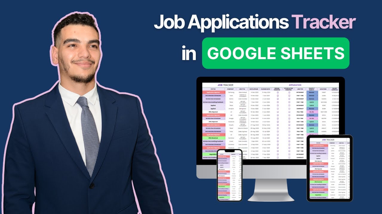 🚀 Step-by-Step Mastery: Build Your Job Applications Tracker in Google Sheets!