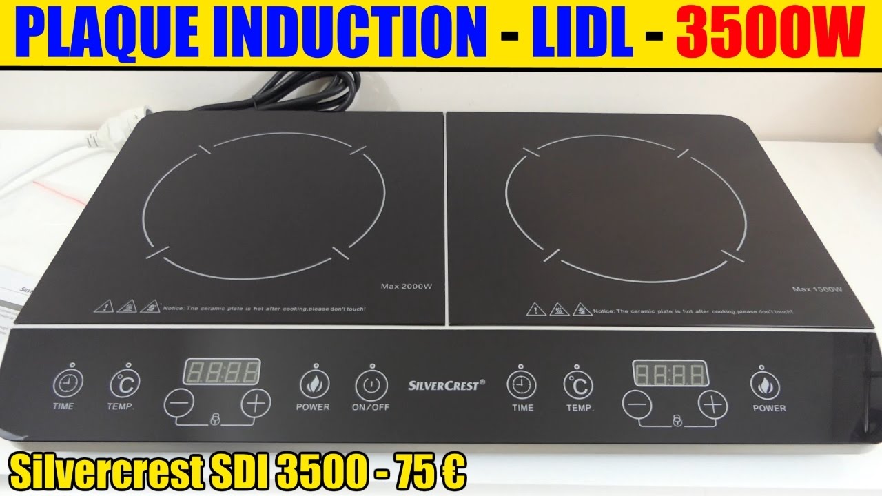 plaque induction lidl silvercrest 2 foyers double induction hob doppel-induktionskochplatte