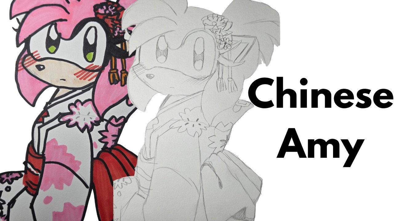 Cute Chinese Amy Drawing From Start to Finish!