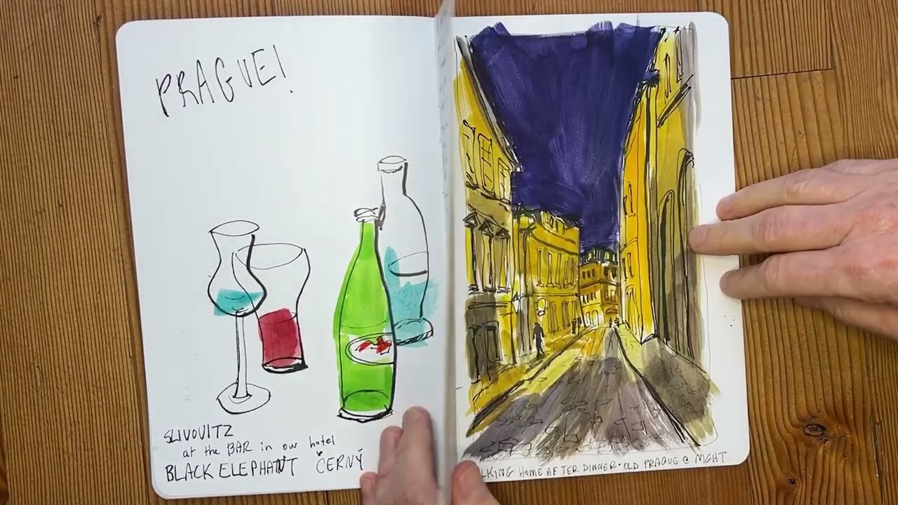 TRAVEL SKETCHBOOK TOUR: Venice, Prague, Barcelona, New York