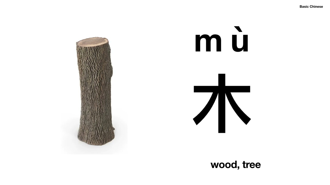 Learning Chinese Characters 4: water fire soil wood millet 学习汉字4：水 火 土 木 禾