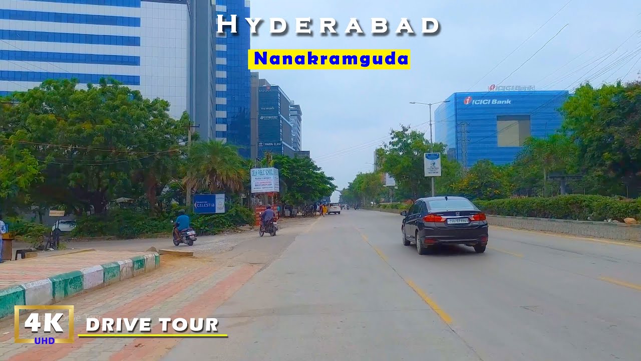 4k Drive Tour | Nanakramguda Financial District - Hyderabad
