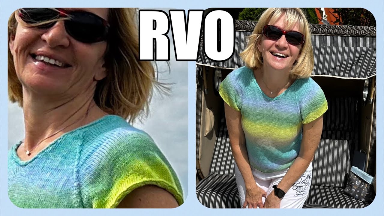 RVO-Shirt mit V-Ausschnitt und I-Cord Zöpfen