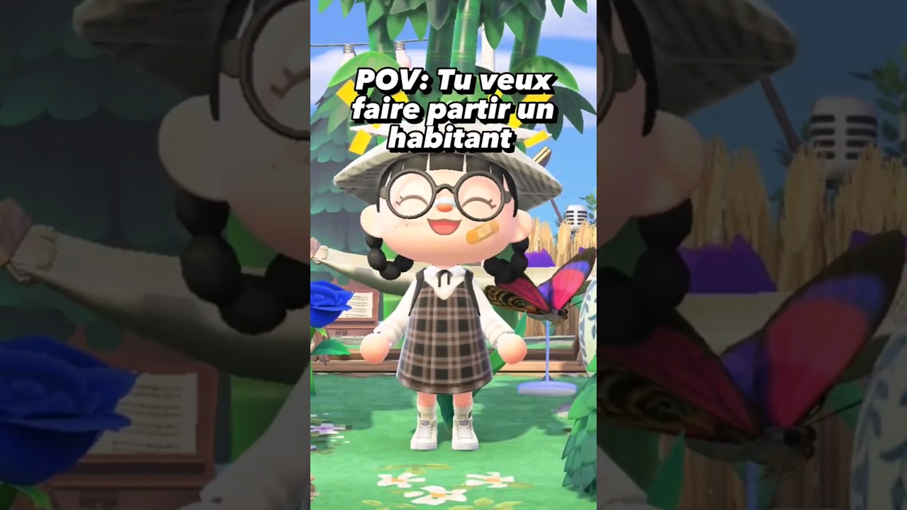 Faire partir un habitant sur #animalcrossingnewhorizons ! #acnh #animalcrossing #acnhfr #shorts
