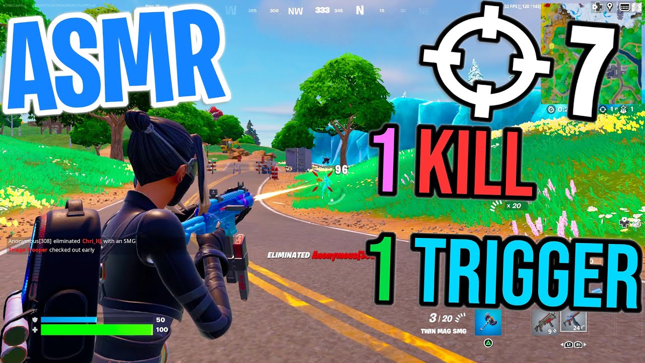 ASMR Gaming 😴 Fortnite 1 Kill = 1 Trigger Relaxing Mouth Sounds 🎮🎧 Controller Sounds + Whispering 💤