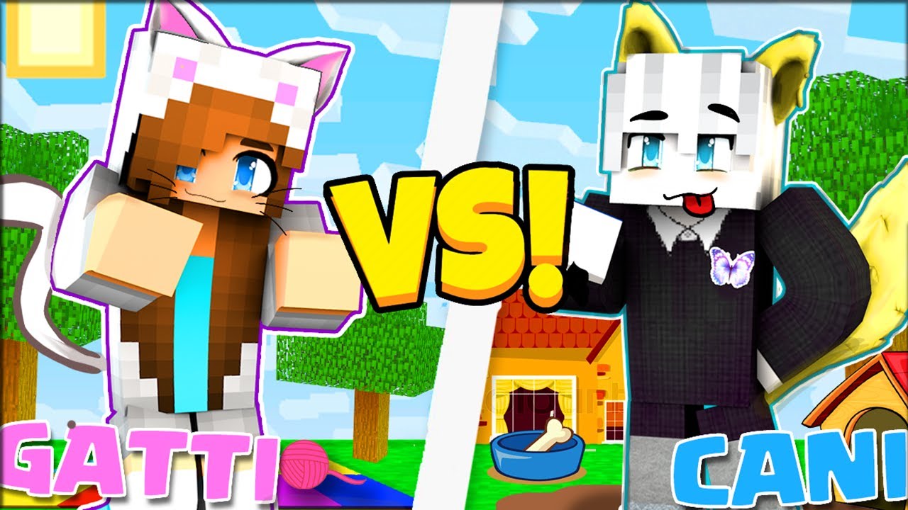 RAGAZZA GATTO CONTRO RAGAZZO CANE SU MINECRAFT!