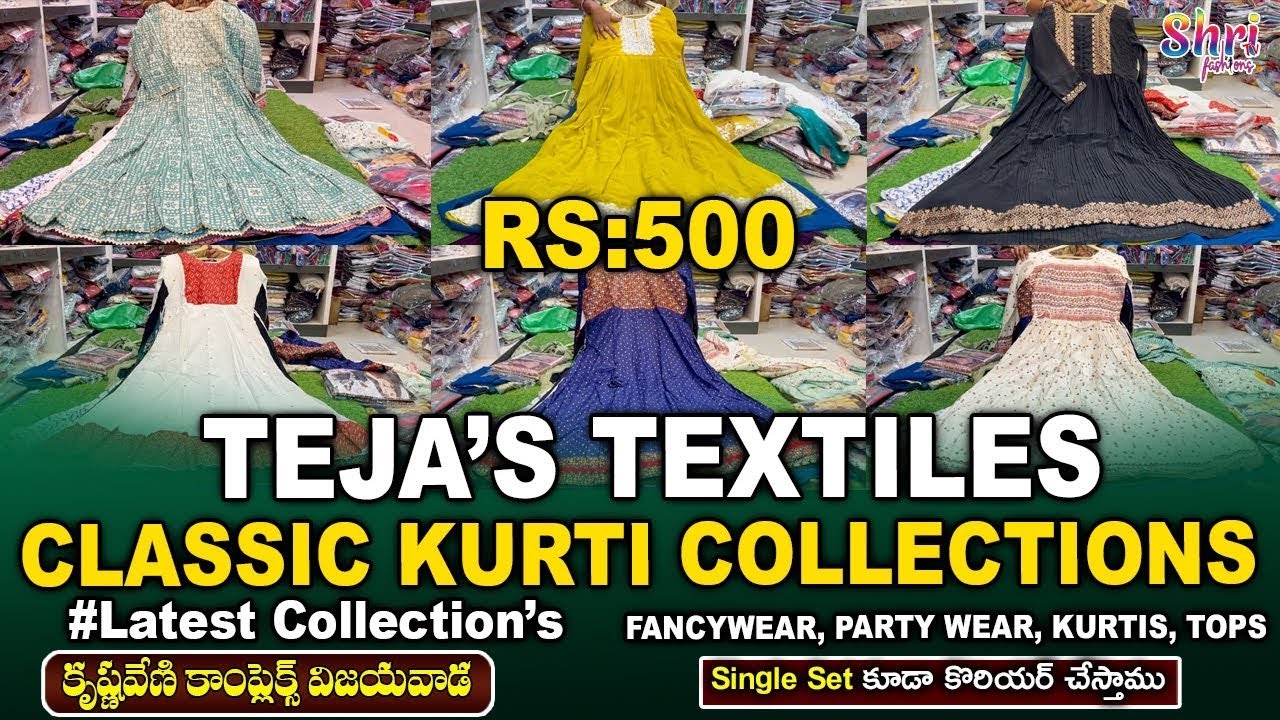Classic Kurti Latest Collections in Wholesale Rates in Vijayawada | TEJA’S TEXTILES