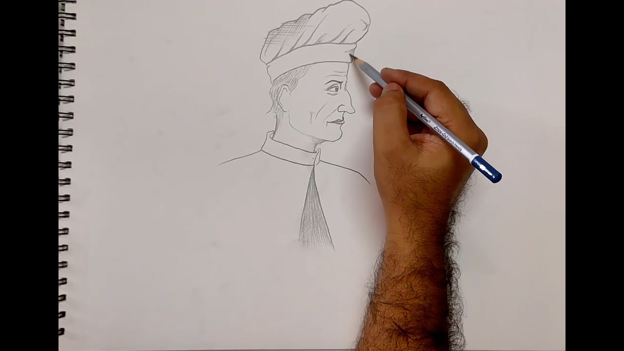 How to Draw Amerigo Vespucci Step by Step