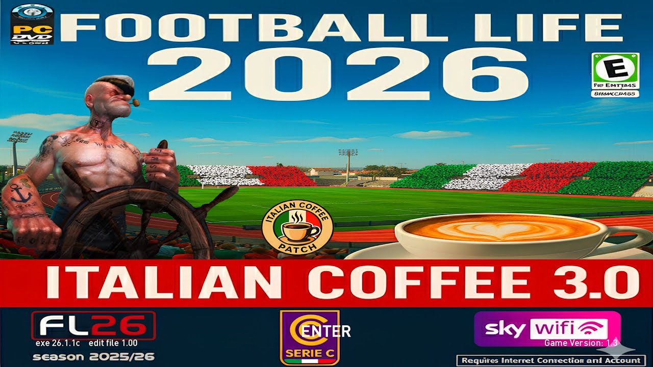 Football Life 2026 Новый итальянский кофе V3.1 патч — League Pro Serie C 2025/2026