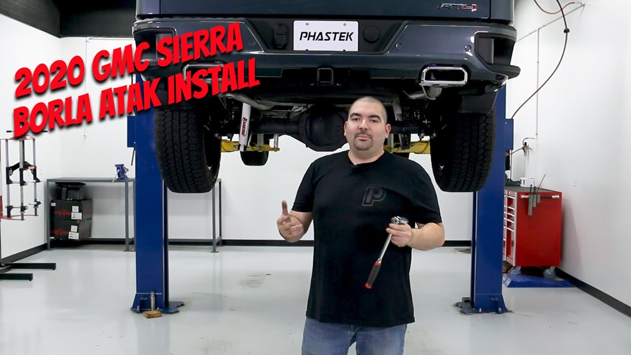 Выхлопная система Borla ATAK Cat-Back 2019-2020 на GMC Sierra 6.2L 2020 года — установка Phastek ...