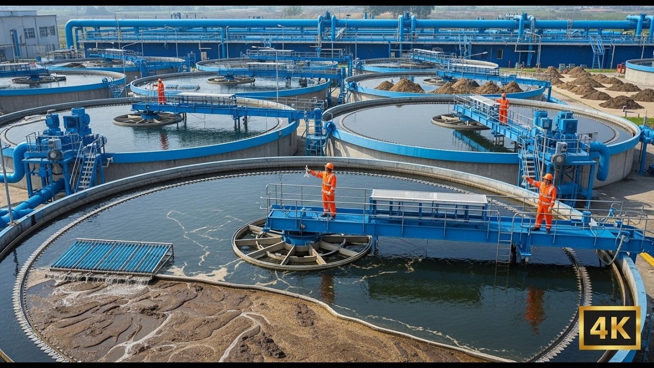 Wastewater Treatment Plant Process: How Dirty Water becomes Clean | Documentary (4K)