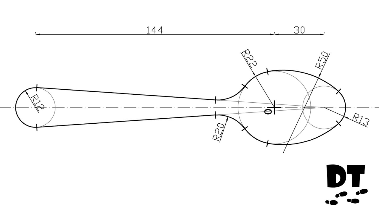 Tangencias desde cero &ndash; Ejercicio 10 | Dibujo T&eacute;cnico paso a paso