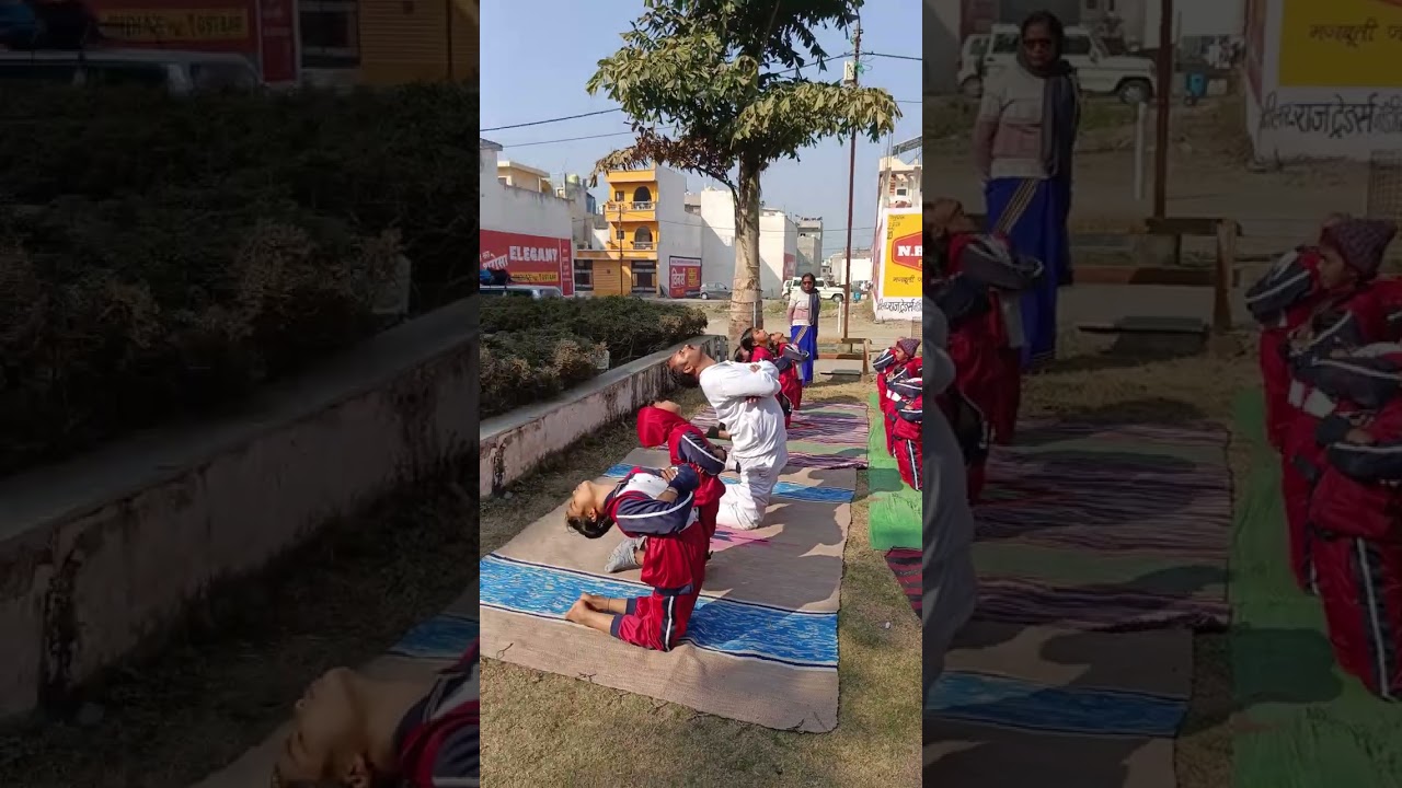 Yog in school #omshriyog#yoga 