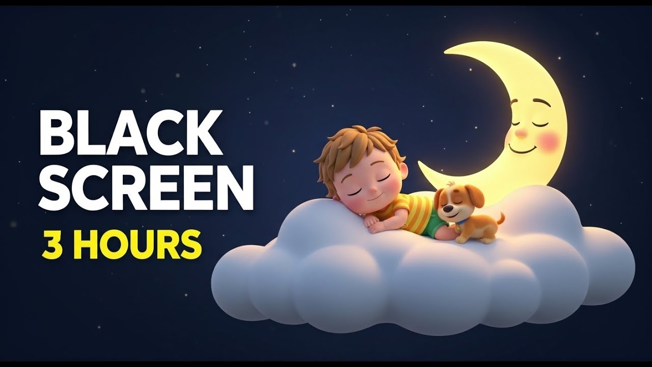 Baby Sleep Music Black Screen | Lullaby for Babies to Go to Sleep | 3 Hours Deep Sleep Music