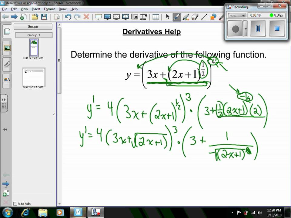 Derivatives Help