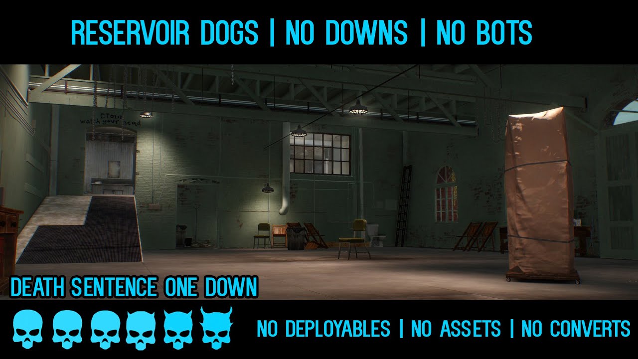 Payday 2 Reservoir Dogs Death Sentence OD Solo No (Downs, Bots, Converts, Assets, Deployables)