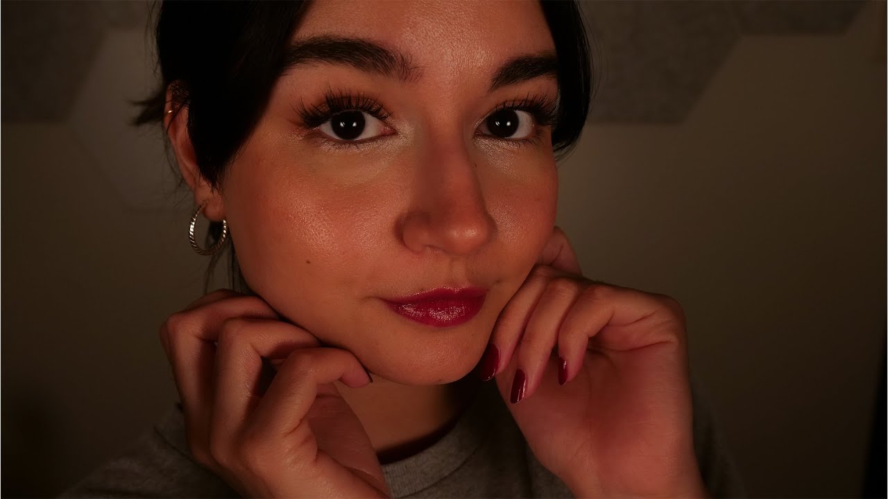 ASMR Makeup Therapy Session (Low Lighting, Whispering, Relaxing, Cozy Vibes)