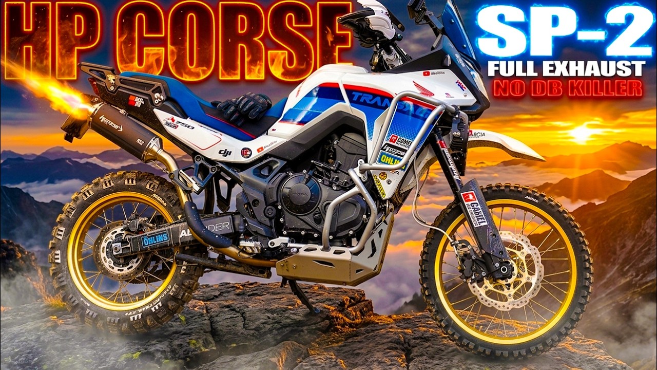 HP Corse SP-2 Full Exhaust on Honda Transalp 750 OFF-ROAD!