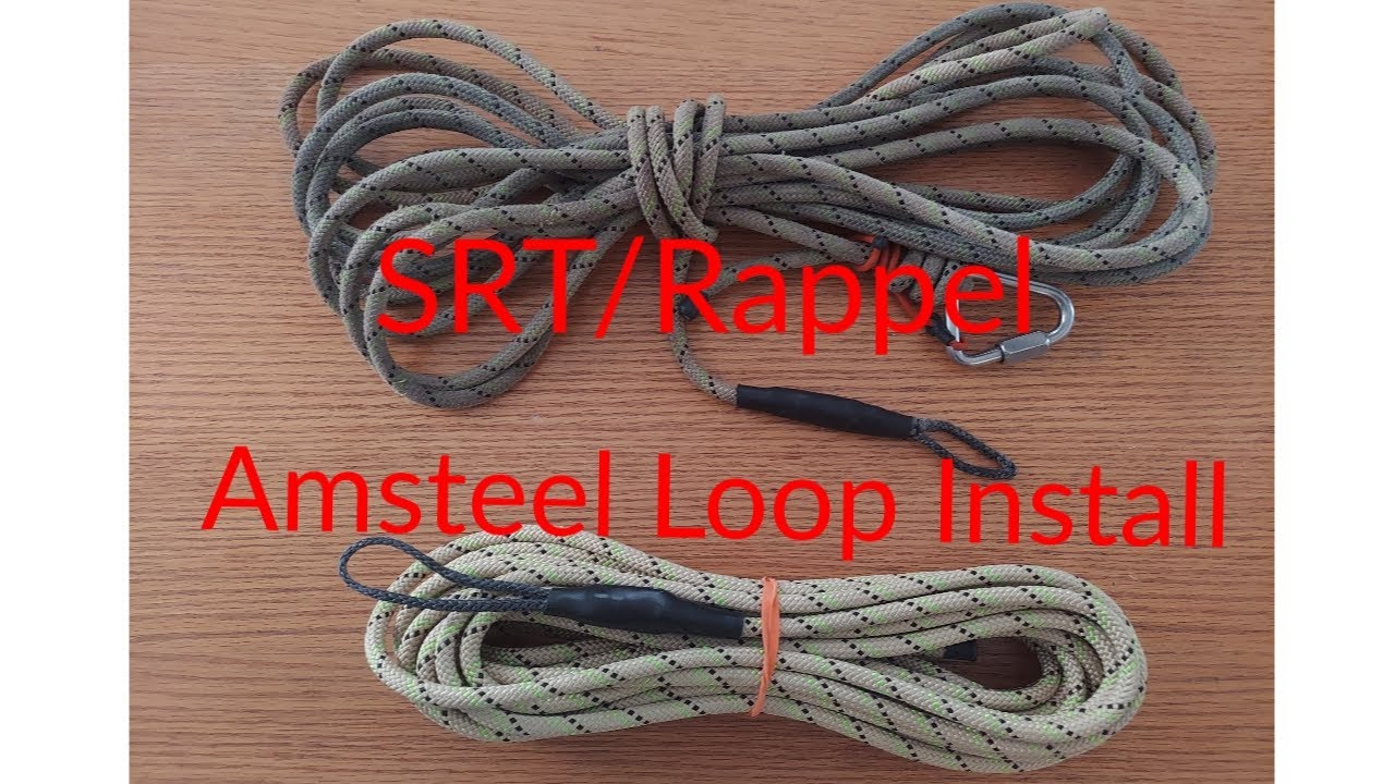 Amsteel loop install on your srt/rappel rope