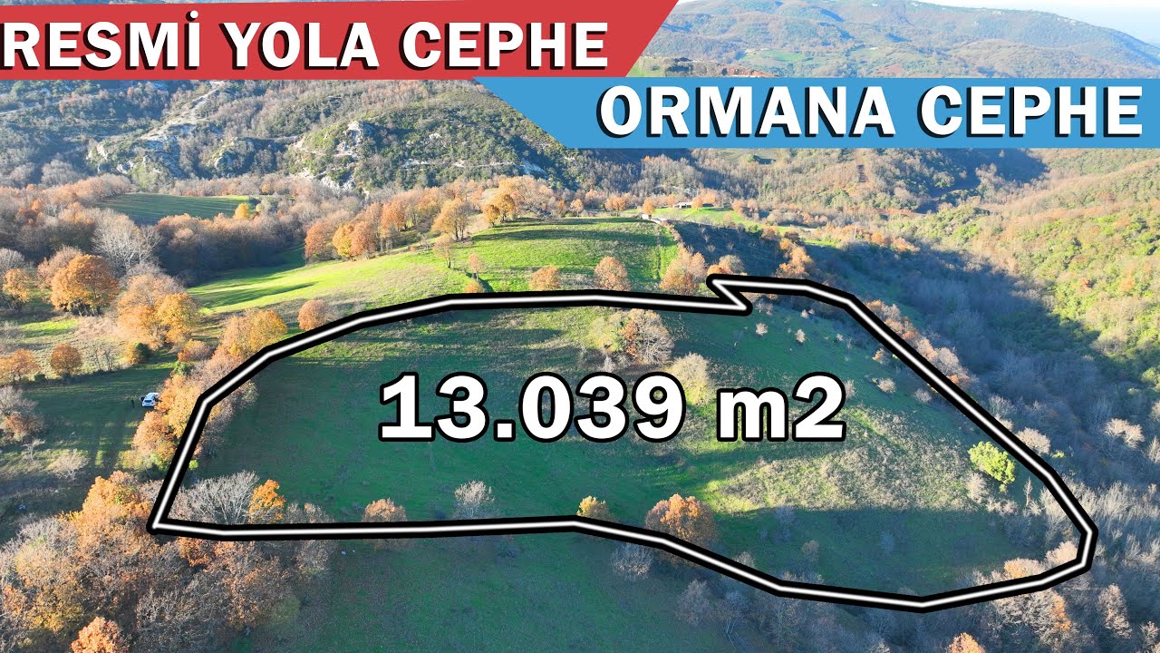 1619- Çanakkale Biga'da 13.039 m2 Resmi Yola Cephe Harika Tarla