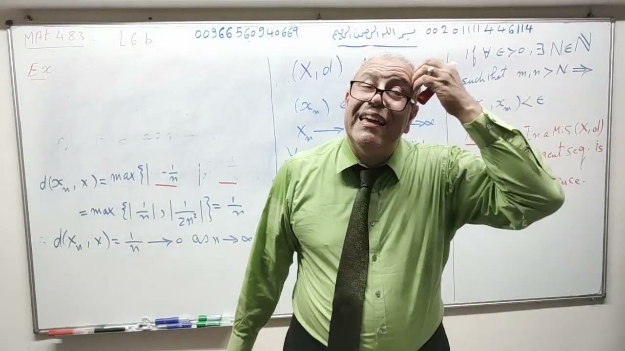 Mat 483, Topology,L6b, Cauchy Sequence, Complete metric Space