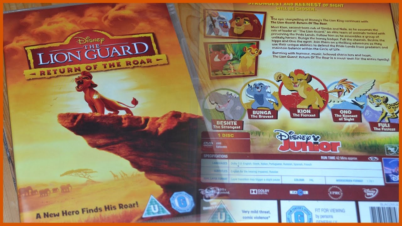 The Lion Guard : Return Of The Roar! Disney Juniour DVD (UK) Unboxing