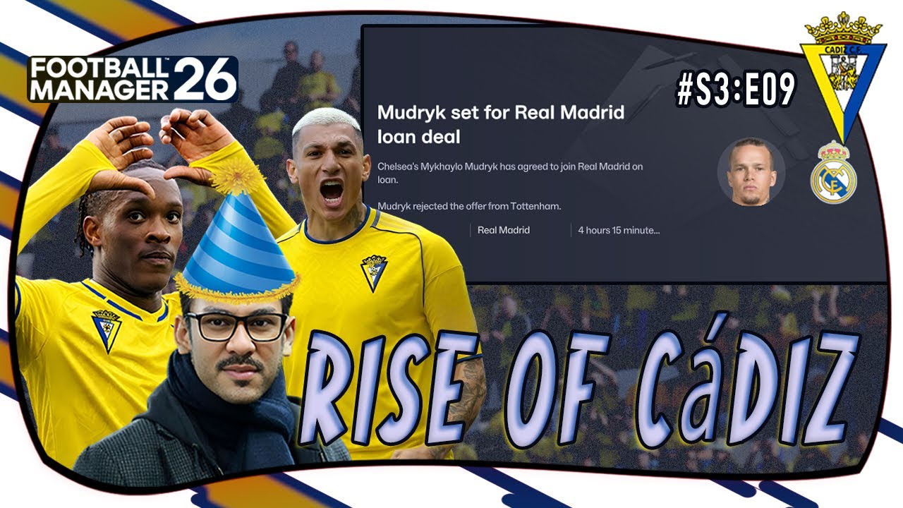 24 jam bermain Footbaall Manager (spesial hari HUT) | Cádiz CF FM 26 (S3:E10)