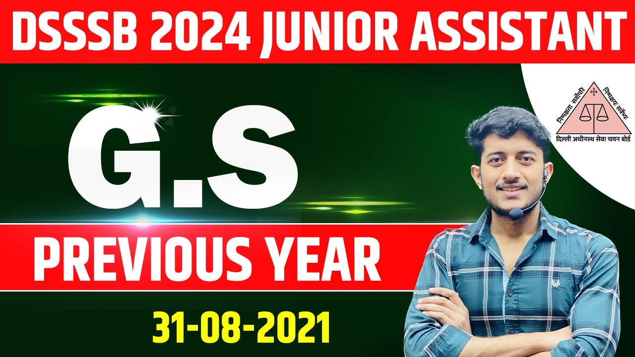 DSSSB Junior Assistant 2024 GK/GS Previous Year Questions Discussion #dsssbgkgs