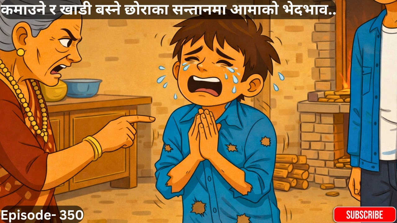 कमाउने र खाडी बस्ने छोराका सन्तानमा आमाको भेदभाव..Episode- 350 #aama #chhora #sasubuhari #folktales