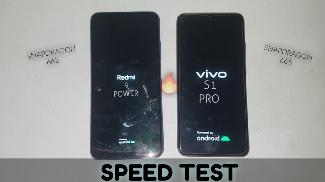 Redmi 9 Power vs Vivo S1 Pro Speed Test Comparison⚡Which one is fast⚡SD662 vs SD665