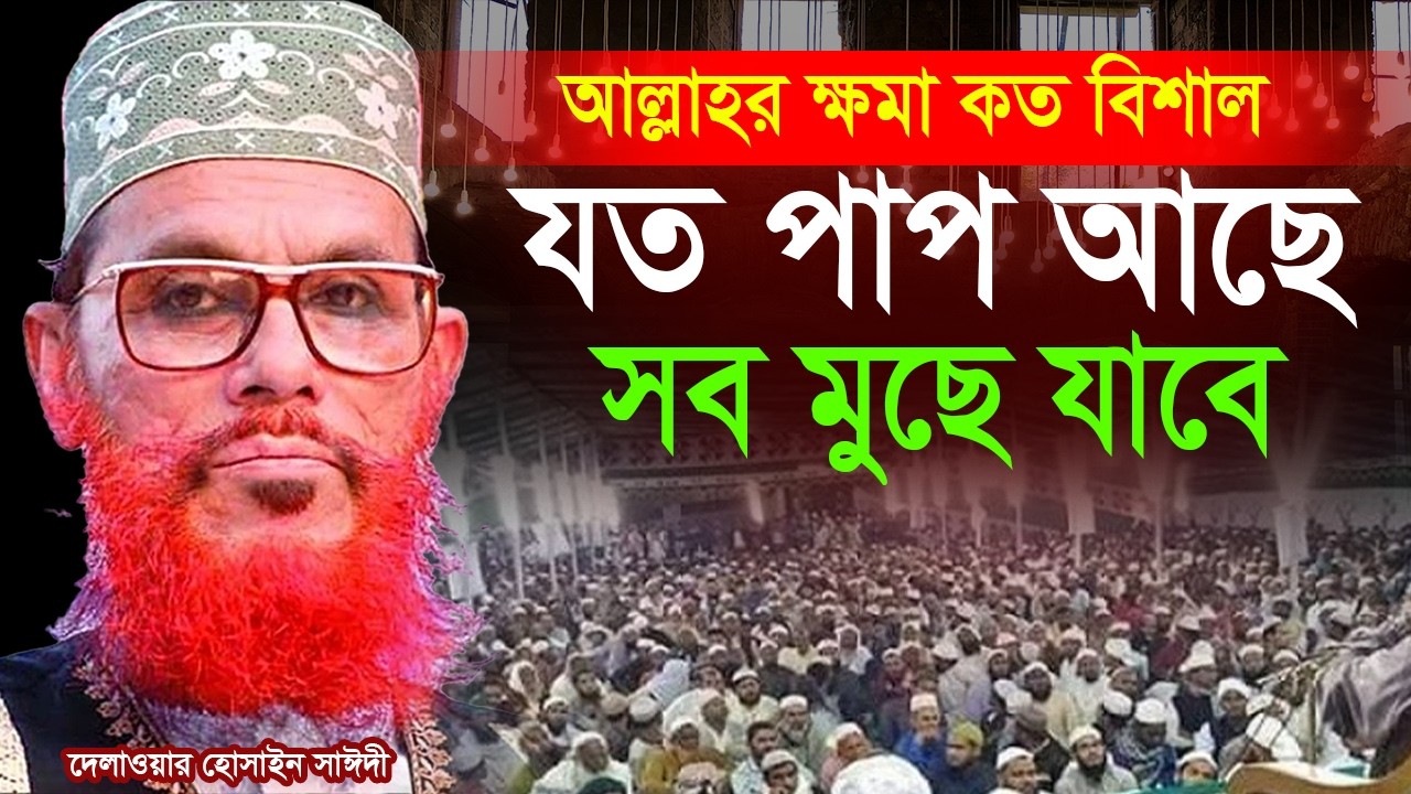 আল্লাহর ক্ষমা কত বিশাল যত গোনাহ আছে সব মাফ করে দিবেন।💓Allama Delwar Hossain Saeedi #saidiwaz