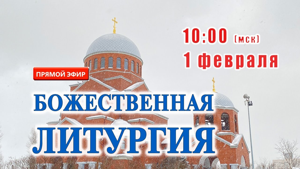 Прямая трансляция: Божественная литургия. 1 февраля 2026