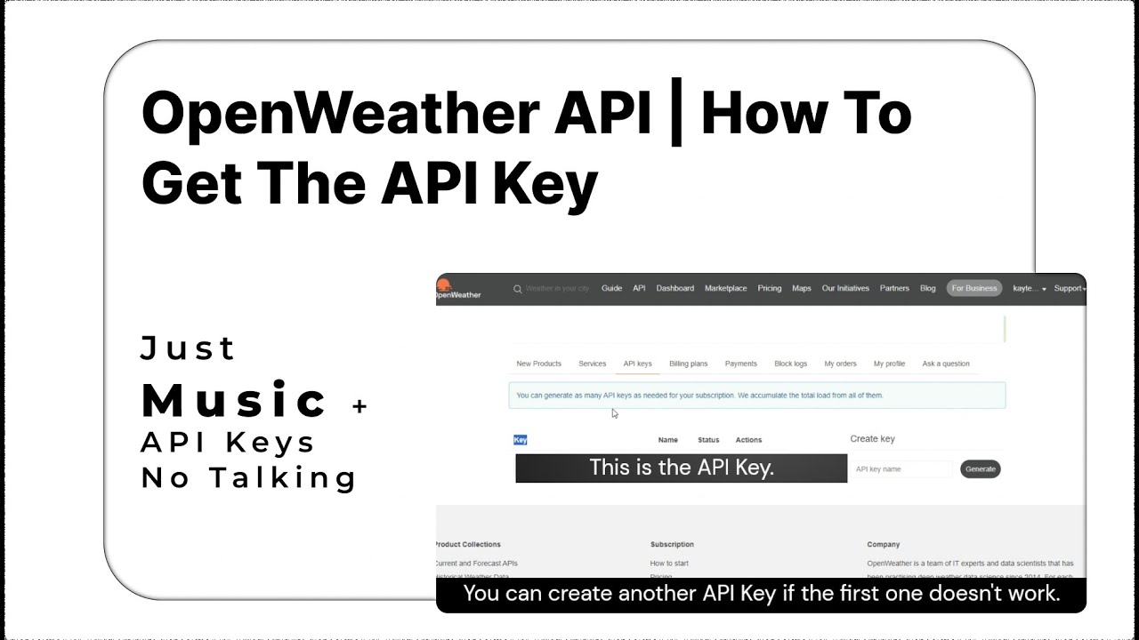 OpenWeather API Key: How To Get the API Key